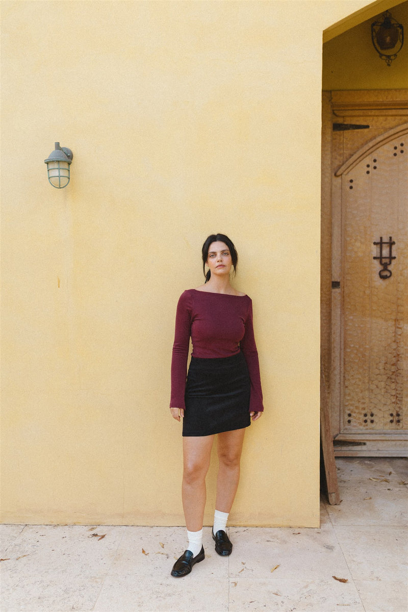 mila skirt - corduroy black