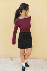 mila skirt - corduroy black