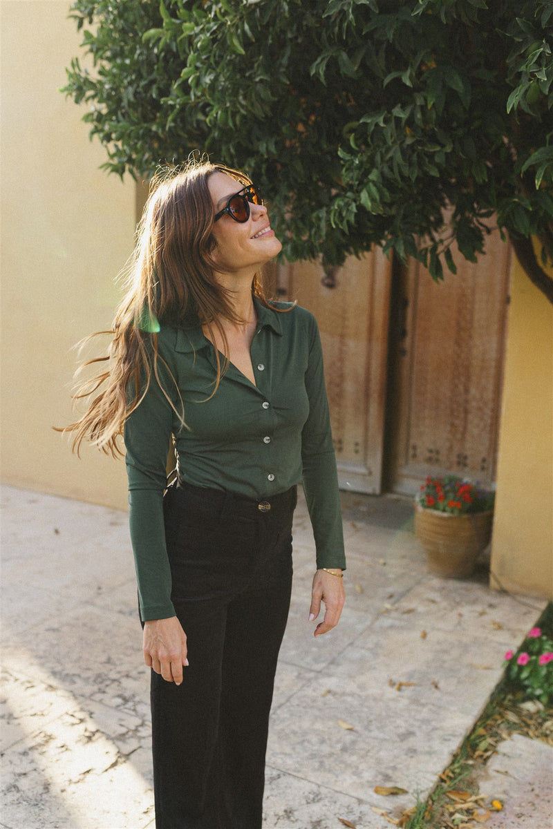 lucia shirt blue green