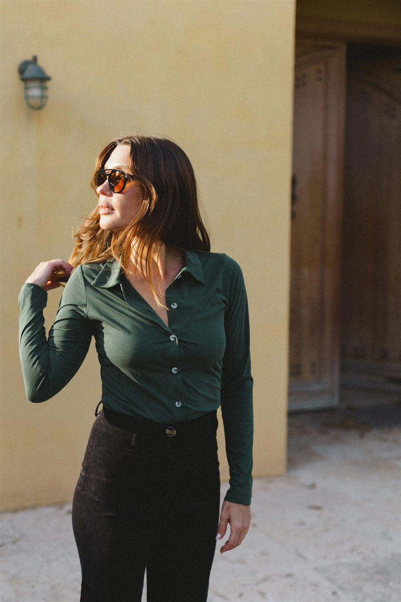 lucia shirt blue green