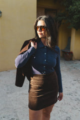 mila skirt - corduroy chocolate