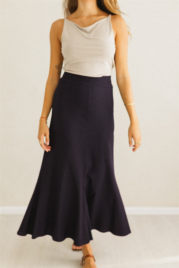 alba skirt midnight blue navy