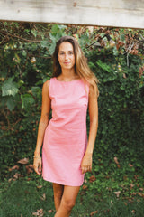 Summer linen dress - Pink