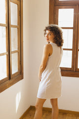 summer dress linen white