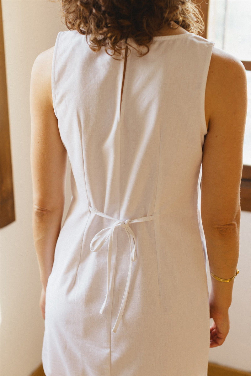 summer dress linen white