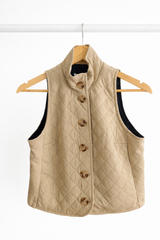 quilt vest stone