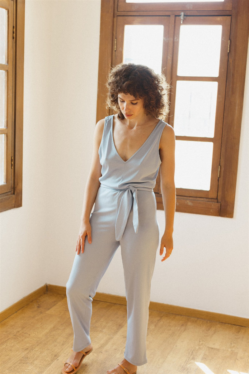 zoe jumpsuit soft blue