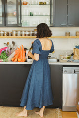 Noga Dress - Blue Linen Dress