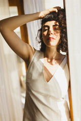 The Summer Dress - Ivory Cotton Mini Dress