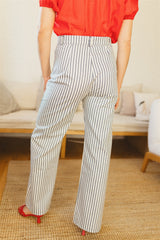 Liverpool Pants - Blue Stripe Cotton Pants