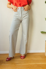 Liverpool Pants - Blue Stripe Cotton Pants