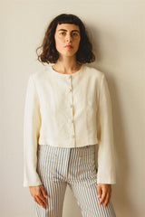 Sienna Jacket -  Ivory Linen Jacket