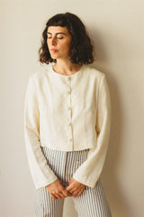 Sienna Jacket -  Ivory Linen Jacket