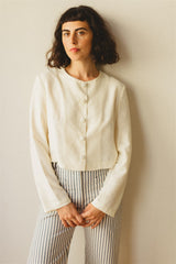 Sienna Jacket -  Ivory Linen Jacket