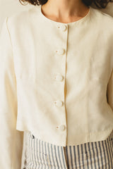 Sienna Jacket -  Ivory Linen Jacket