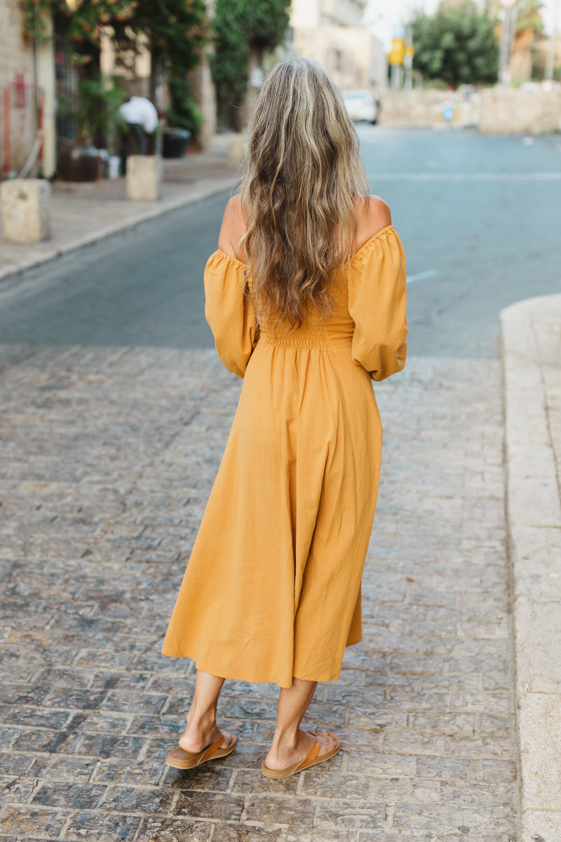 noga dress camel