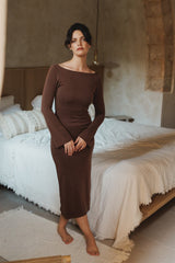 melisende dress chocolate