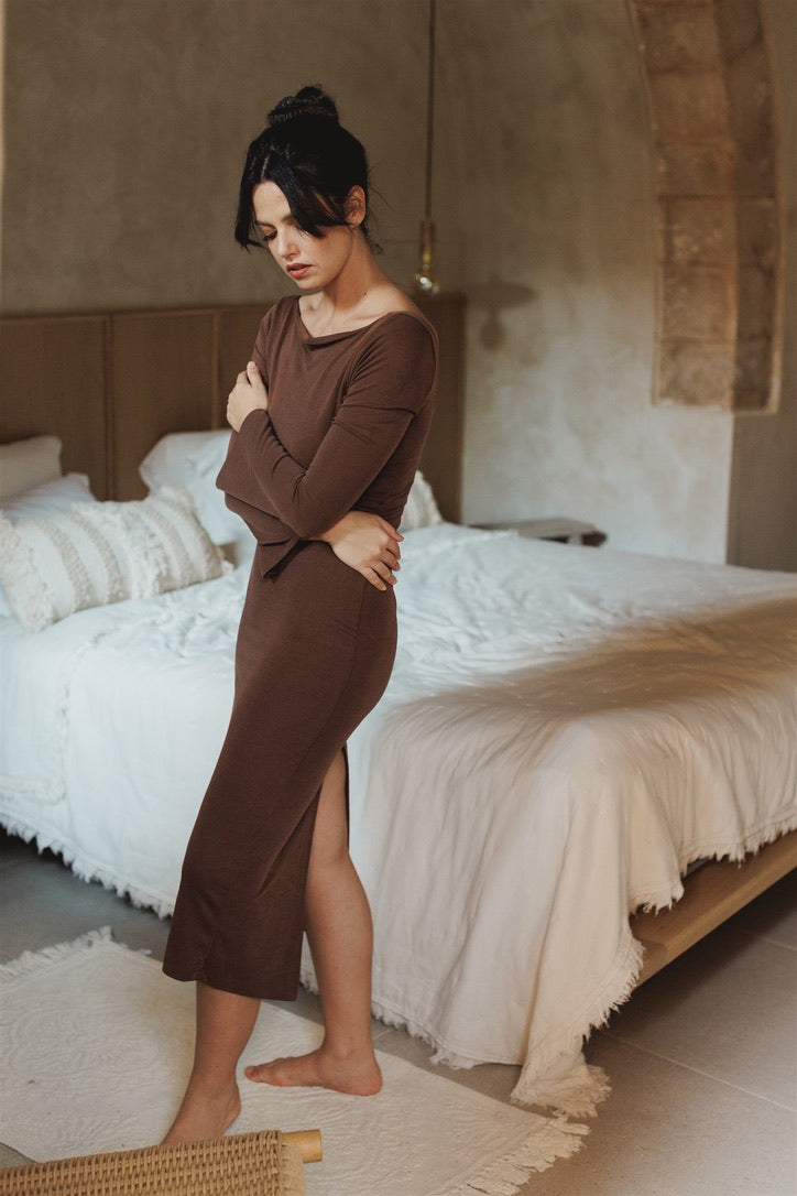 melisende dress chocolate